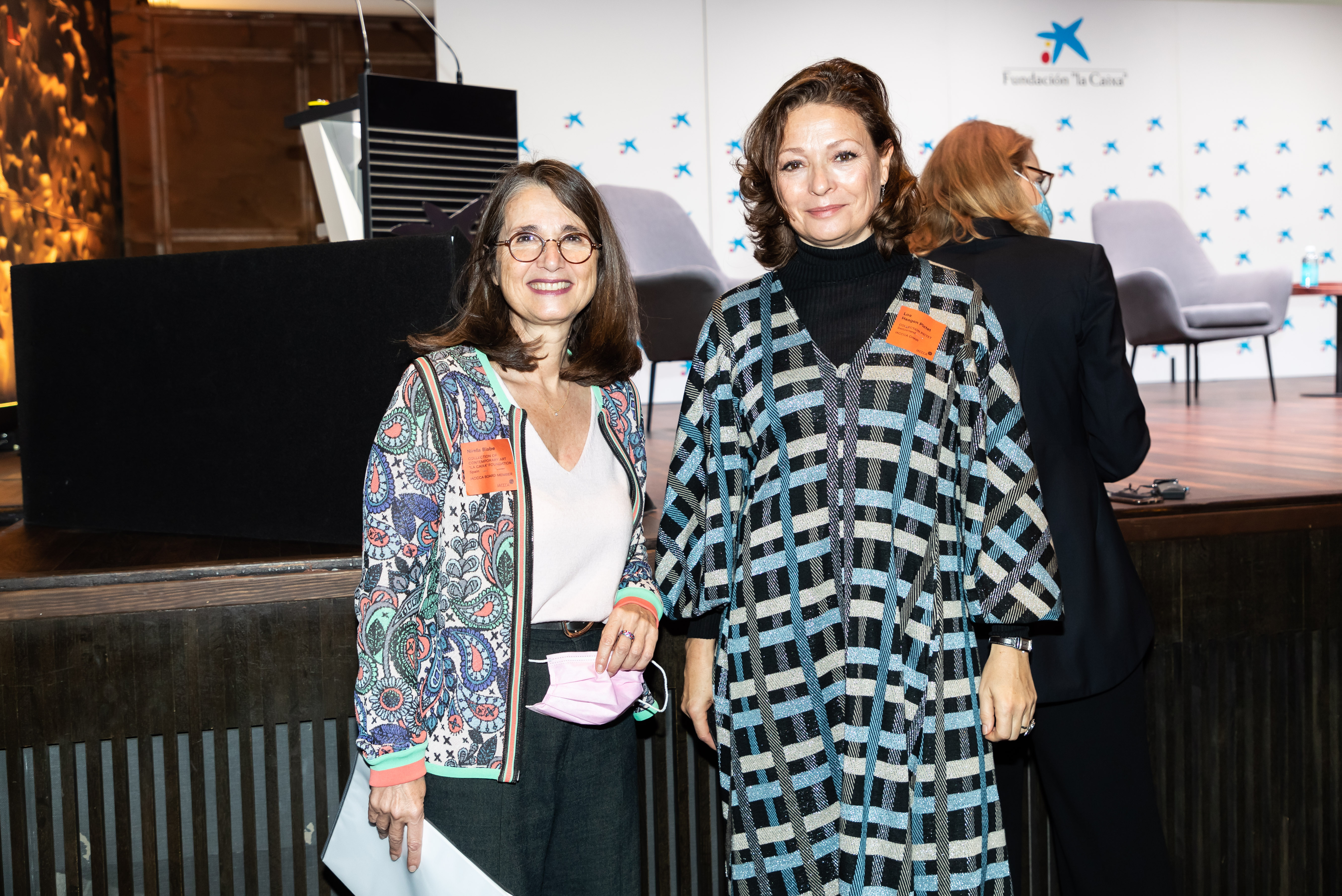 Loa Haagen Pictet, Chief Curator of Collection Pictet and Chair of IACCCA with Nimfa Bisbe,&nbsp;Head of the Contemporary Art Collection ”la Caixa” Foundation and Vice-Chairman of IACCCA